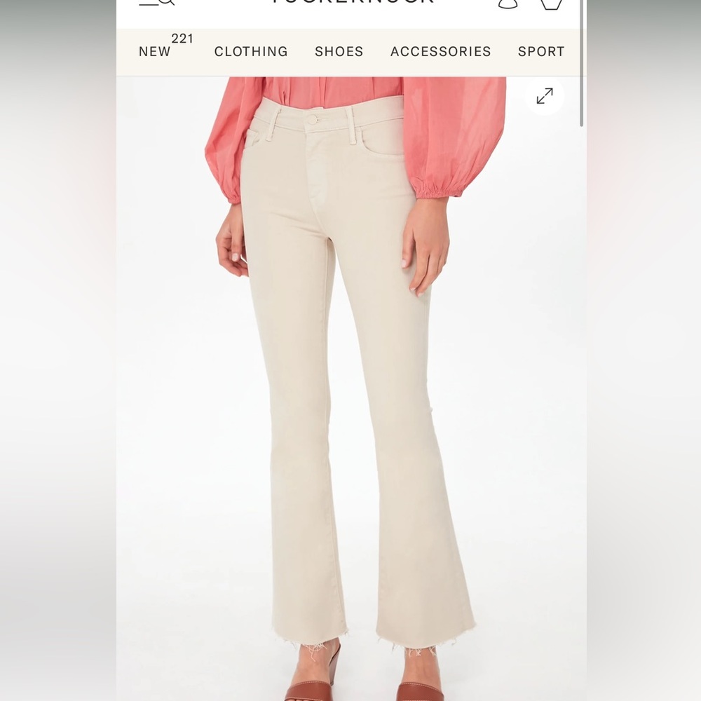 Mother The Weekender Fray In Fog Color size 31